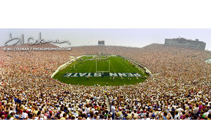 aerial view of beaver stadium 1978